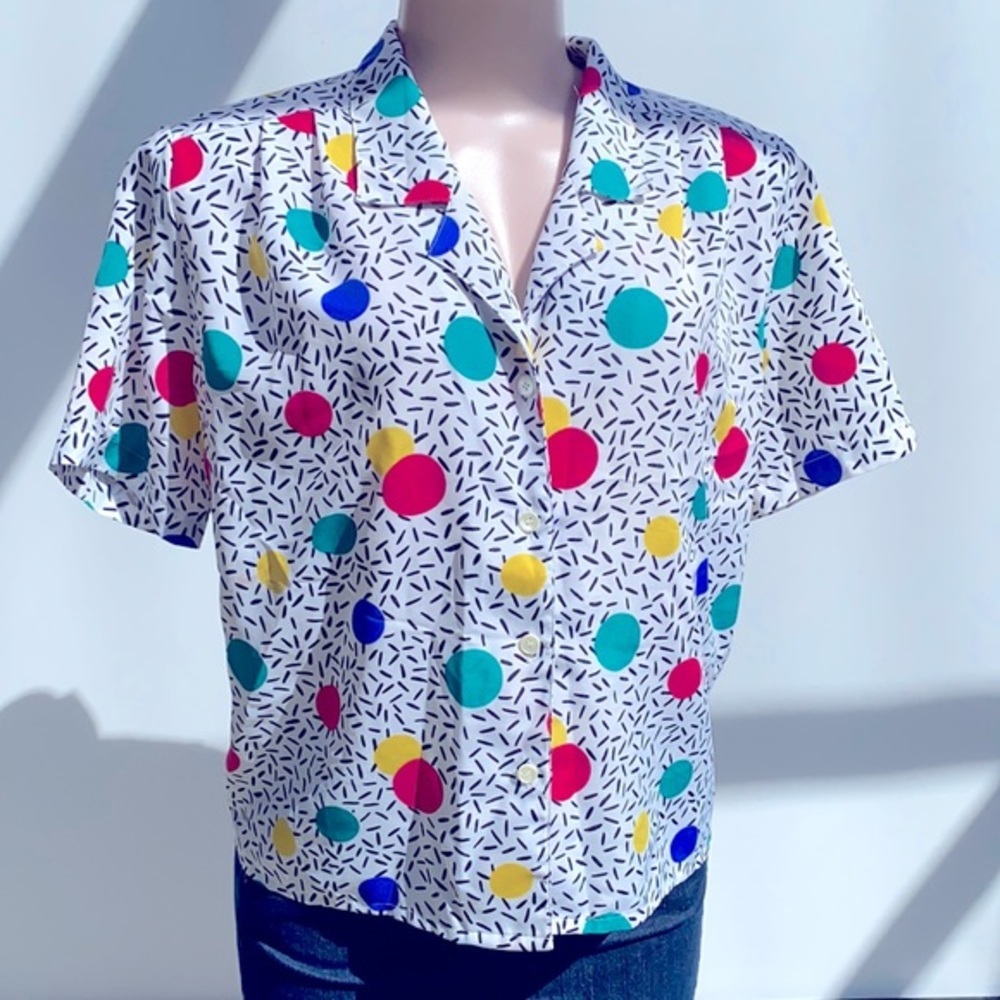Vintage Petite Impressions 80s Circle colorful‎